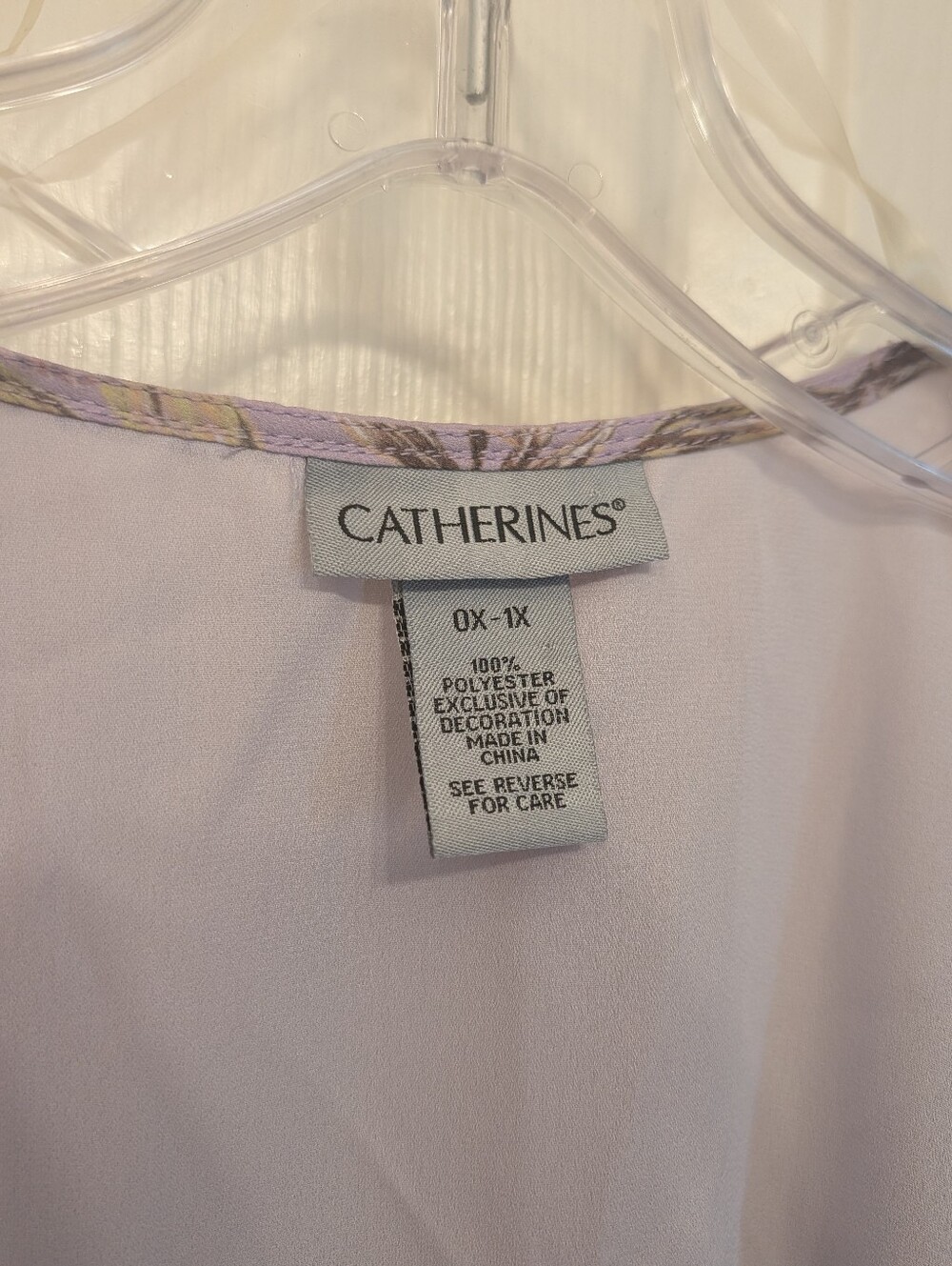 NWT Lavender Floral Kimono Open Front Cardigan Size 0X-1X Catherines Shawl Wrap - Picture 5 of 10